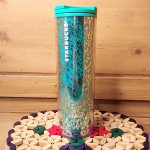 STARBUCKS Green/Reflective Silver Acrylic Tumbler